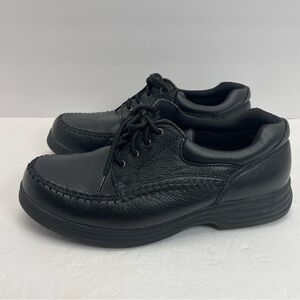 Earth shoes men size 9 Wide black leather shoe strings lace comfort neutral work